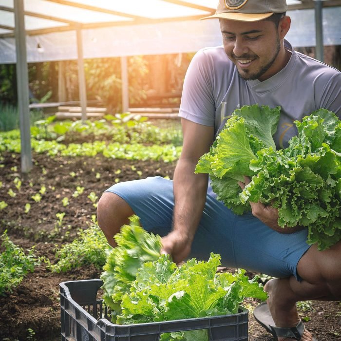candid photography of a restaurant owner getting local produce